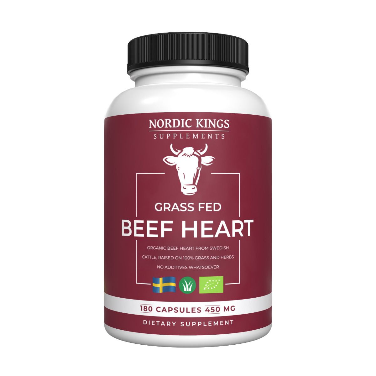 Organic Beef Heart - Grass Fed Runderhart - 180 capsules Top Merken Winkel